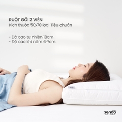 Ruột gối nằm bông lông vũ nhân tạo Microfiber, lõi gối hơi cao cấp