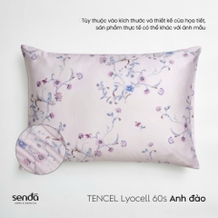 Vỏ gối nằm Lụa Tencel 60S họa tiết - Anh đào
