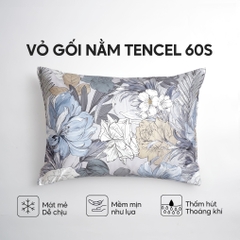 Vỏ gối nằm Lụa Tencel 60S họa tiết - Thanh tú