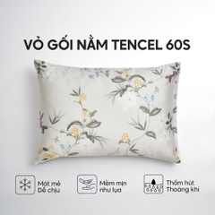 Vỏ gối nằm Lụa Tencel 60S họa tiết - Thảo chi