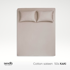 Bộ ga gối 3 món Cotton Sateen 50S trơn màu