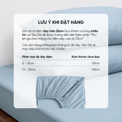 Bộ chăn ga gối 5 món Cotton Sateen 50S trơn màu