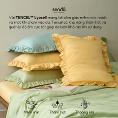 Vỏ gối Bèo Lụa Tencel 50x70 cm trơn màu