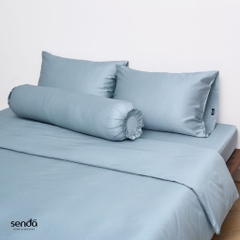 Bộ chăn ga gối 5 món Cotton Sateen 50S trơn màu