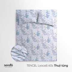 Bộ ga gối 3 món Lụa Tencel 60S họa tiết - Thủy tùng
