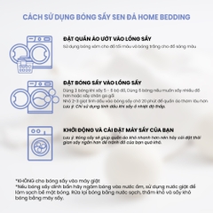 Bóng sấy quần áo len lông cừu,  Wool Dryer Balls 7cm 8cm dùng cho máy sấy quần áo