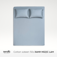 Bộ ga gối 3 món Cotton Sateen 50S trơn màu