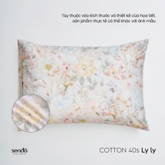 Vỏ gối nằm Cotton 40S họa tiết - Lyly