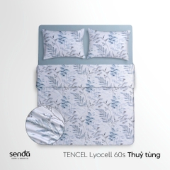 Vỏ chăn chần bông Lụa Tencel 60S họa tiết - Thủy tùng