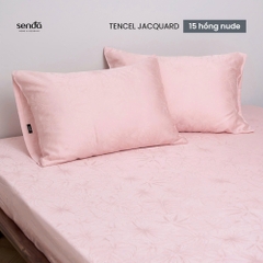 Bộ ga gối 3 món Lụa Tencel Jacquard vân gấm