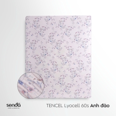 Bộ ga gối 3 món Lụa Tencel 60S họa tiết - Anh đào