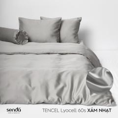 Bộ 5 món chăn ga gối Lụa Tencel trơn màu 2