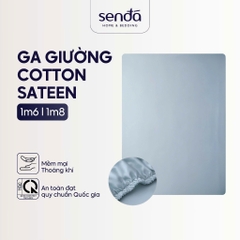 Ga giường Cotton Sateen 50S trơn màu