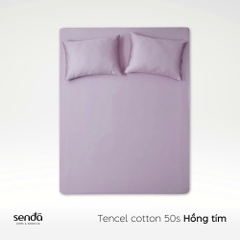 Bộ ga gối 3 món Tencel Cotton trơn màu