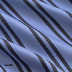 Vỏ gối Lụa Tencel họa tiết kẻ sọc - Sọc xanh rêu