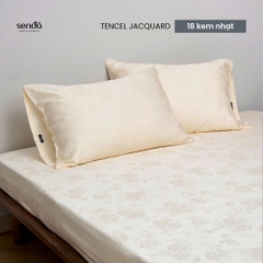 Bộ ga gối 3 món Lụa Tencel Jacquard vân gấm