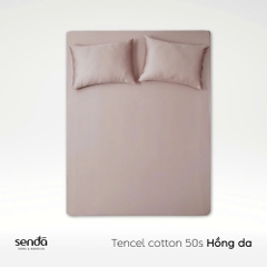 Bộ ga gối 3 món Tencel Cotton trơn màu