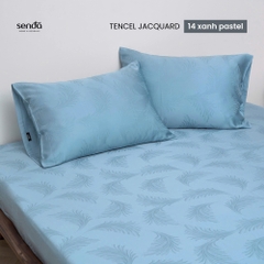 Bộ ga gối 3 món Lụa Tencel Jacquard vân gấm
