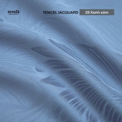 Bộ chăn ga gối 4 món Lụa Tencel Jacquard vân gấm - 29 Xanh xám