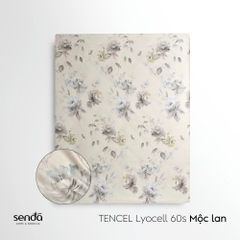 Bộ ga gối 3 món Lụa Tencel 60S họa tiết - Mộc lan