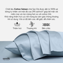 Bộ chăn ga gối 5 món Cotton Sateen 50S trơn màu