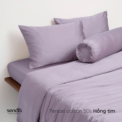Bộ chăn ga gối 5 món Tencel Cotton trơn màu