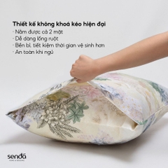 Vỏ gối nằm Cotton 40S họa tiết - Ly ly