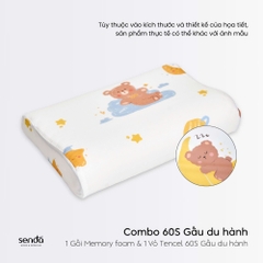 Gối cao su non hỗ trợ ngủ ngon cho bé, ruột gối ngủ sâu Memory Foam trẻ em cao cấp