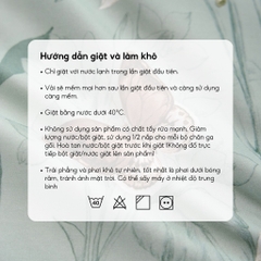 Bộ chăn ga gối 4 món (chăn chần bông) Cotton 40S họa tiết - Trúc xám