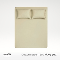 Bộ ga gối 3 món Cotton Sateen 50S trơn màu