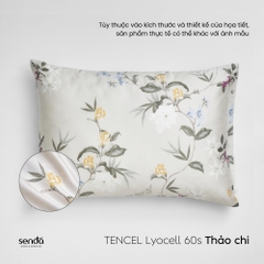 Vỏ gối nằm Lụa Tencel 60S họa tiết - Thảo chi