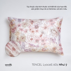 Vỏ gối nằm Lụa Tencel 60S họa tiết - Như ý