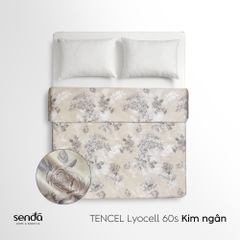 Vỏ chăn mỏng Lụa Tencel 60S họa tiết - Kim ngân