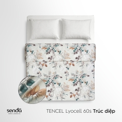 Vỏ chăn mỏng Lụa Tencel 60S họa tiết - Trúc diệp