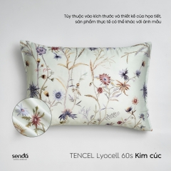Vỏ gối nằm Lụa Tencel 60S họa tiết - Kim cúc