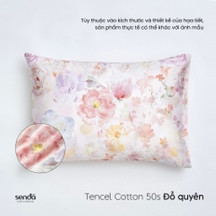 Vỏ gối nằm Tencel Cotton họa tiết - Kim hoa