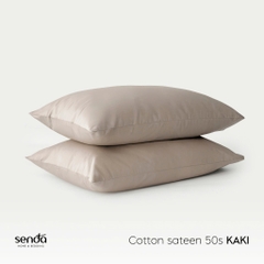 Vỏ gối Cotton Sateen 50S trơn màu