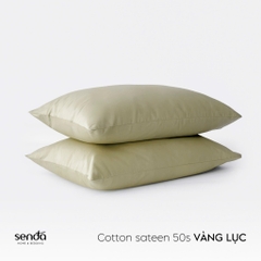 Vỏ gối Cotton Sateen 50S trơn màu