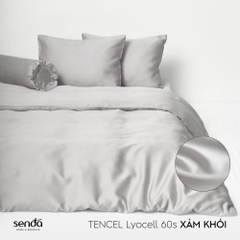 Bộ 5 món chăn ga gối Lụa Tencel trơn màu 2