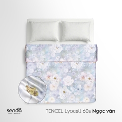 Vỏ chăn mỏng Lụa Tencel 60S họa tiết - Ngọc vân
