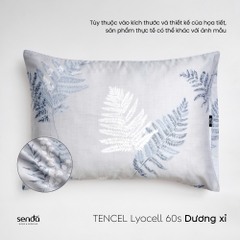 Vỏ gối nằm Lụa Tencel 60S họa tiết - Dương xỉ