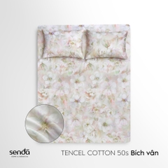 Bộ ga gối 3 món Tencel Cotton họa tiết - Bích vân