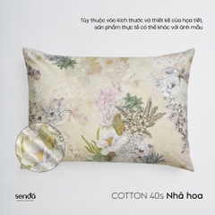 Vỏ gối nằm Cotton 40S họa tiết - Nhã hoa