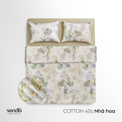 Vỏ chăn chần bông Cotton 40S họa tiết - Nhã hoa