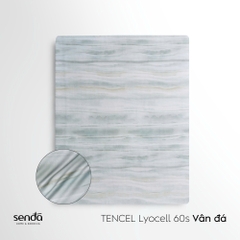 Bộ ga gối 3 món Lụa Tencel 60S họa tiết - Vân đá