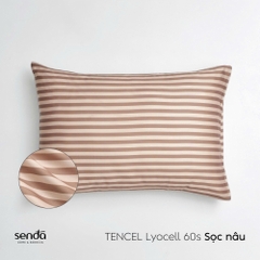 Vỏ gối Lụa Tencel họa tiết kẻ sọc