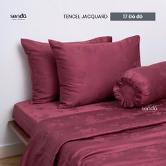 Bộ chăn ga gối 5 món Lụa Tencel Jacquard vân gấm