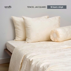 Bộ chăn ga gối 5 món Lụa Tencel Jacquard vân gấm