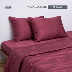Bộ chăn ga gối 4 món Lụa Tencel Jacquard vân gấm