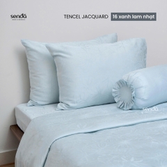 Bộ chăn ga gối 5 món Lụa Tencel Jacquard vân gấm